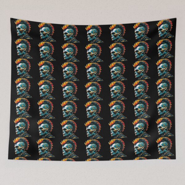 Item preview, A skull with a mohawk. designed and sold by Taans-Creation.