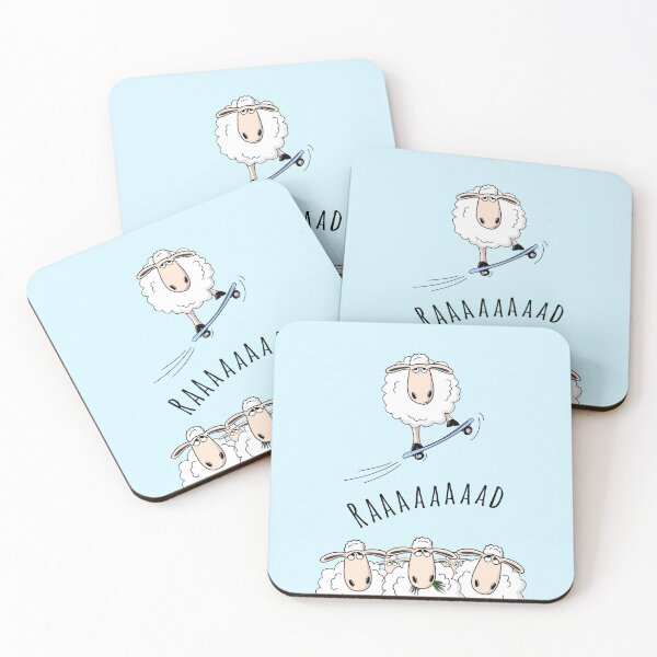 Item preview, Funny Skateboarding Sheep Jumping Flock designed and sold by Tee-Nee-Bash.