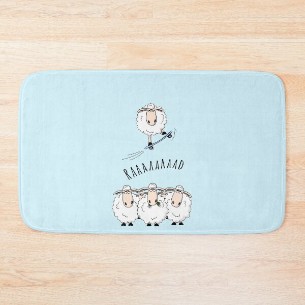 Item preview, Funny Skateboarding Sheep Jumping Flock designed and sold by Tee-Nee-Bash.