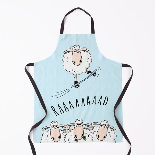 Item preview, Funny Skateboarding Sheep Jumping Flock designed and sold by Tee-Nee-Bash.