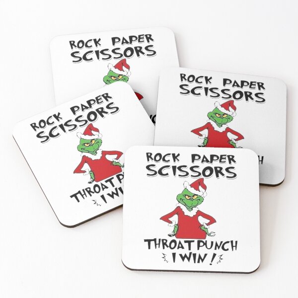 Item preview, Rock Paper Scissors Throat Punch Playing With The Grinch designed and sold by Vicky021.