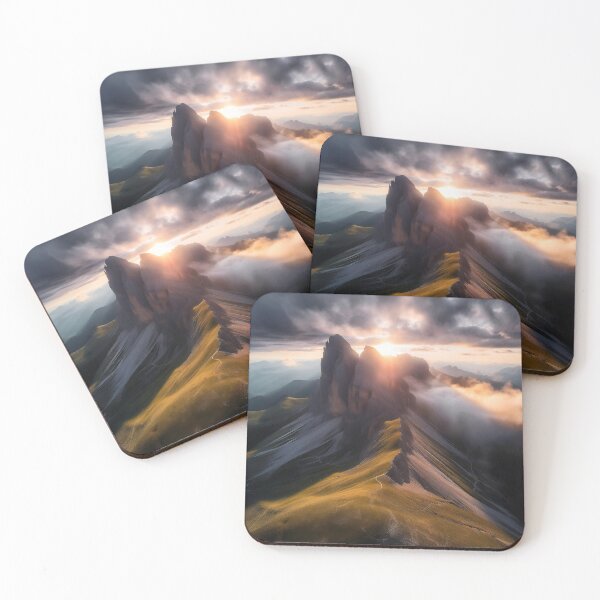 Item preview, On top of a mountain at sunrise - Landscape photography designed and sold by TheArtistOf2022.