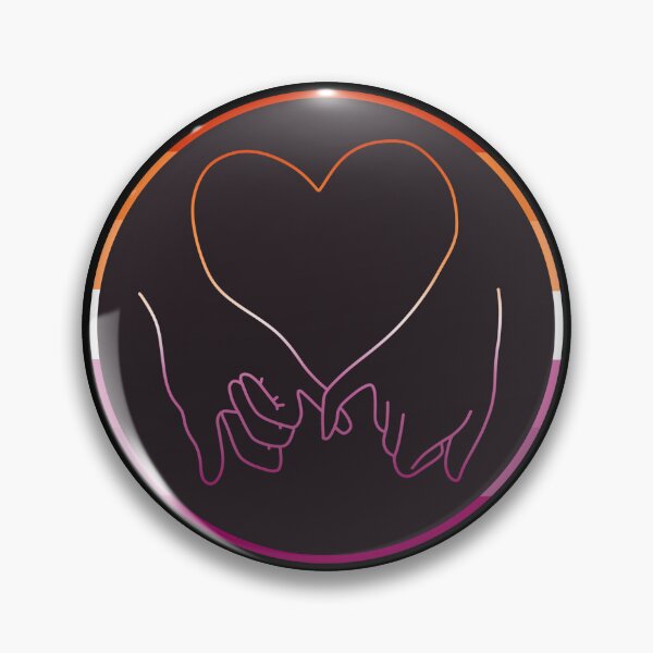 Item preview, heart pinky promise in lesbian pride colours designed and sold by rosecolashop.