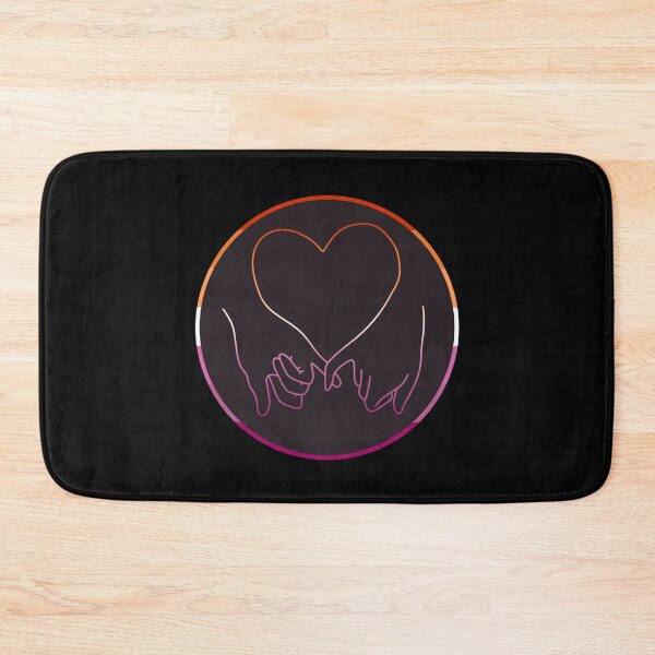 Item preview, heart pinky promise in lesbian pride colours designed and sold by rosecolashop.