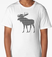 Moose: Grey Plaid Long T-Shirt