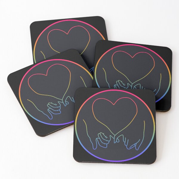 Item preview, heart pinky promise in pride rainbow colours designed and sold by rosecolashop.