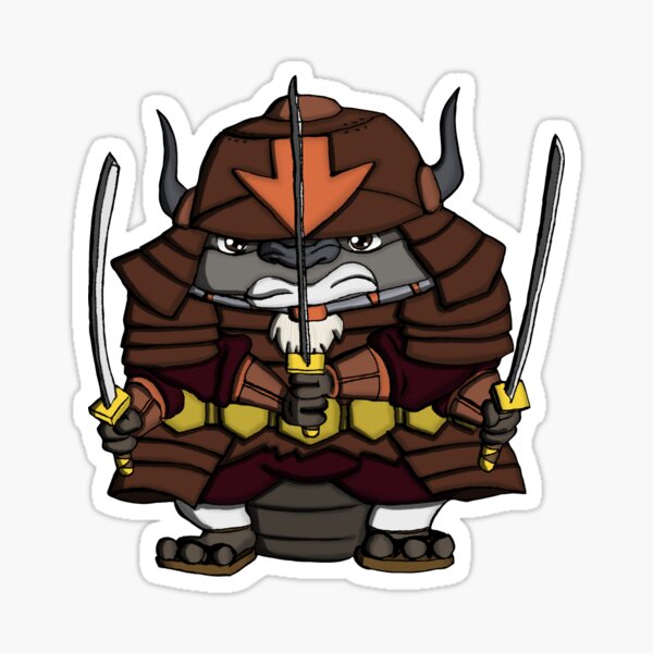 Samurai Momo From Avatar the Last AirBender Sticker for Sale by Ryan M