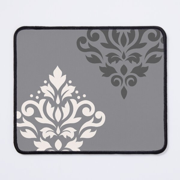 Item preview, Scroll Damask Art I Cream+Greys designed and sold by NataliePaskell.
