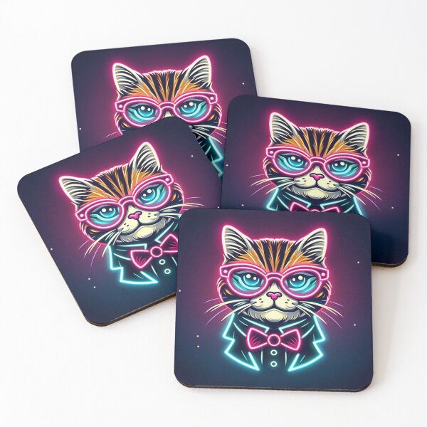 Item preview, Cat with elegant neon lens designed and sold by Nelloo12.