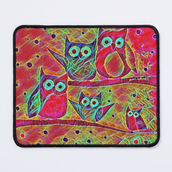 Item preview, The three curious owlets and their parents designed and sold by Owl-o-the-wisp.