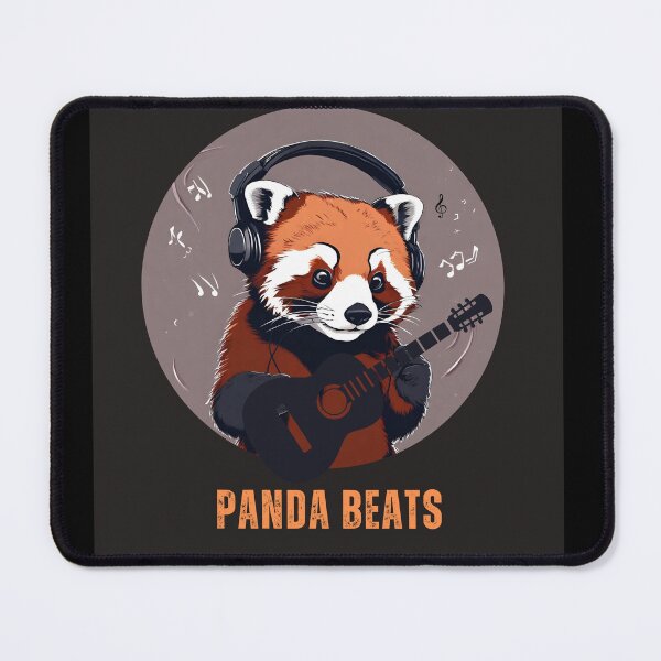 Item preview, Kawaii red pandas with headphones and guitar designed and sold by Cosmicworld07.