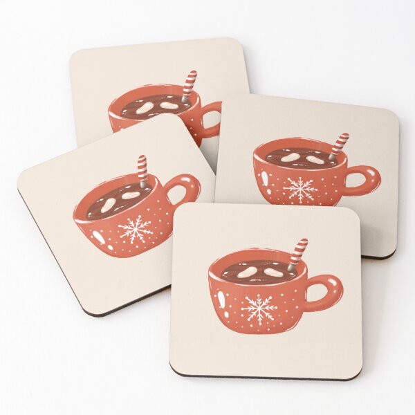 Artikelvorschau, Heißer Kakao mit Marshmallows Frohe Weihnachten, süße Illustration entworfen und verkauft von Rub14ekArts.