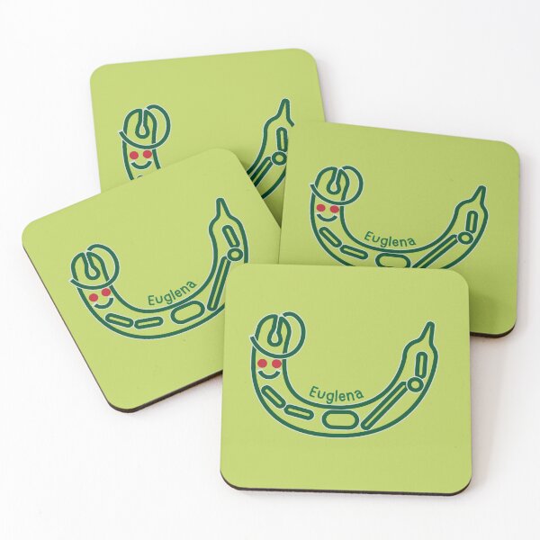 Item preview, Cute algae: Euglena with red eyespot,  Euglenoids cartoon, Freshwater plankton, Microalgae art for scientist designed and sold by thurakitdew.