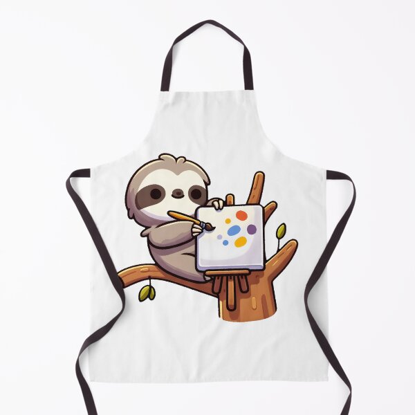 Item preview, Sloth Artist Painting on Canvas designed and sold by UmbrellaStudio1.
