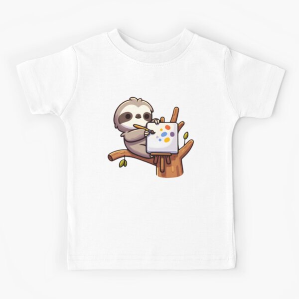 Item preview, Sloth Artist Painting on Canvas designed and sold by UmbrellaStudio1.