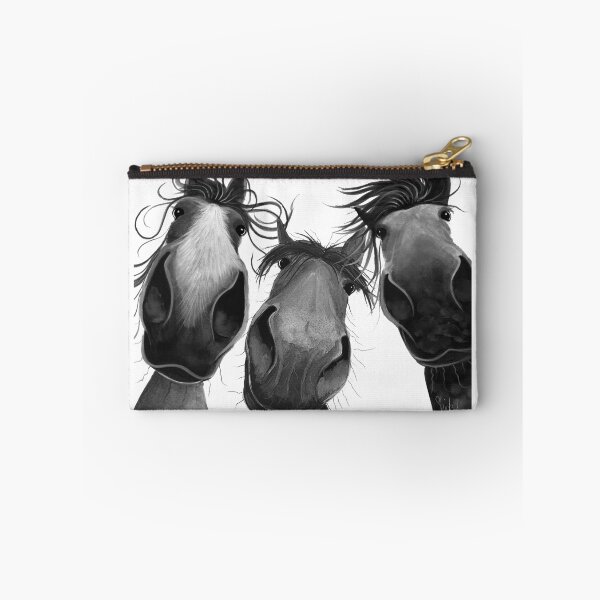 Item preview, HaPPY HoRSe PRiNT ' WHo LeFT THe GaTe OPeN B&W ? ' BY SHiRLeY MacARTHuR designed and sold by Shirley MacArthur Art.