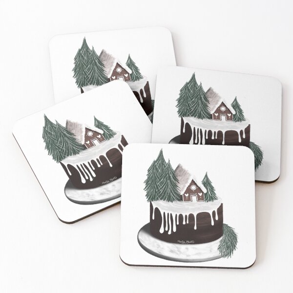 Item preview, Cake with gingerbread house and Christmas trees designed and sold by Maria Monid.