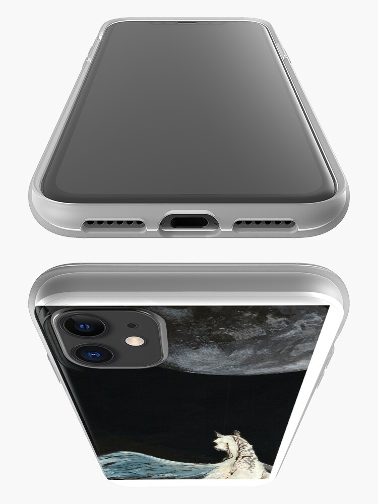 Alternate view of Horse flying to the moon Silver stream illustration iPhone Case & Cover