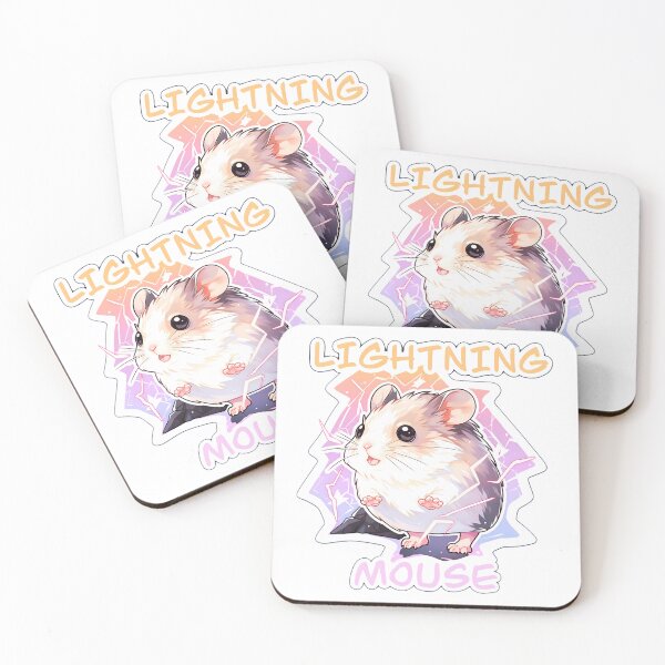 Item preview, Lightning Mouse Pastel Sticker and Shirt Design on White Background by Zeesdesign on Redbubble designed and sold by ZEESDESIGN.