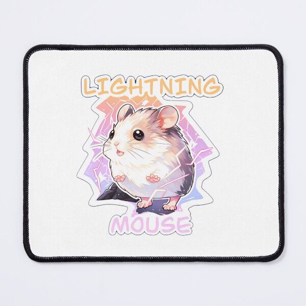 Item preview, Lightning Mouse Pastel Sticker and Shirt Design on White Background by Zeesdesign on Redbubble designed and sold by ZEESDESIGN.
