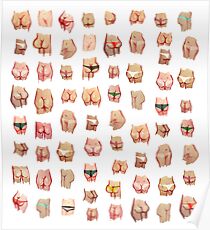 Water color butts Poster
