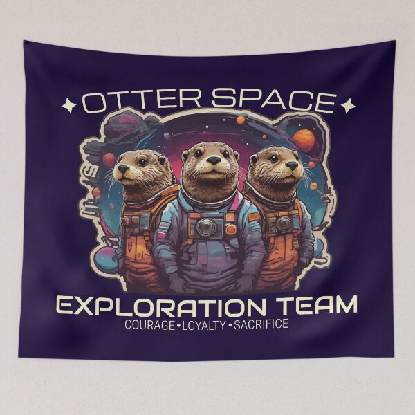 Item preview, Otter Space Exploration Team Funny Otter Pun designed and sold by thecatcouch.