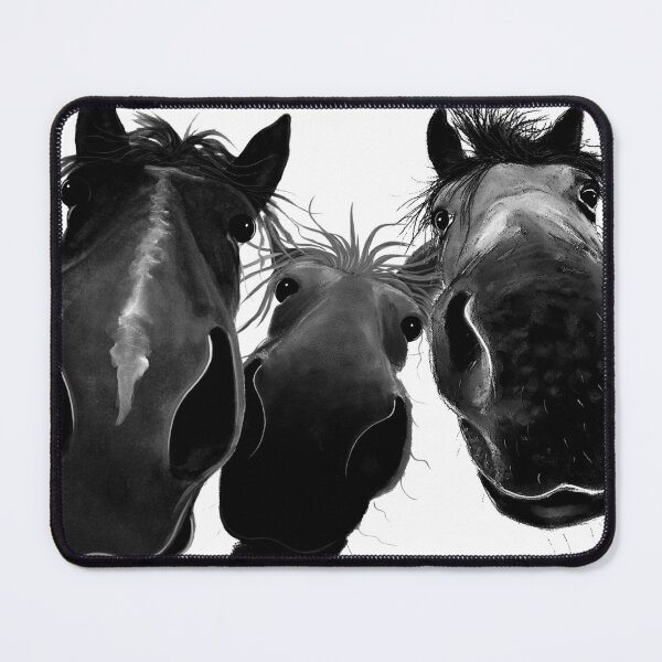 Item preview, HaPPY HoRSe PRiNT ' RoDNeY, PiNeaPPLe & BuRT B&W ' BY SHiRLeY MacARTHuR designed and sold by Shirley MacArthur Art.