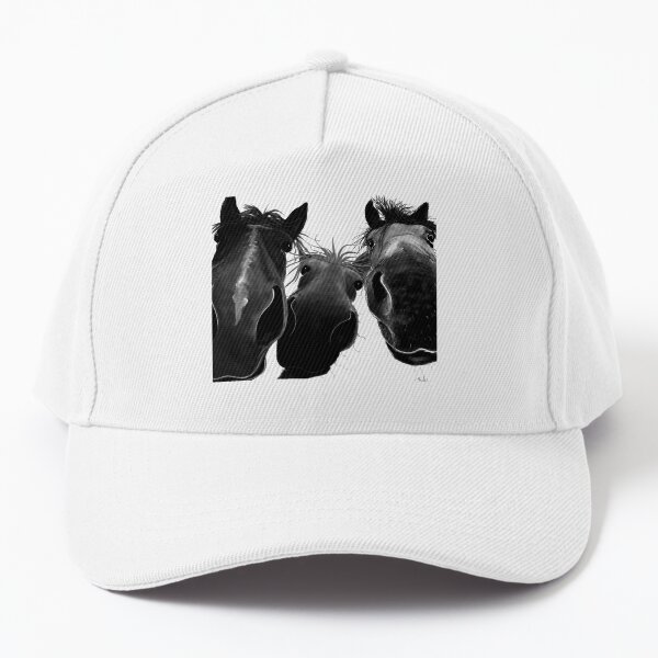Item preview, HaPPY HoRSe PRiNT ' RoDNeY, PiNeaPPLe & BuRT B&W ' BY SHiRLeY MacARTHuR designed and sold by Shirley MacArthur Limited.