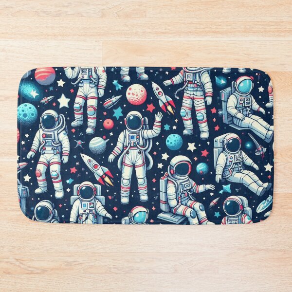 Item preview, Astronauts Illustration Pattern designed and sold by DoggoTankDesign.