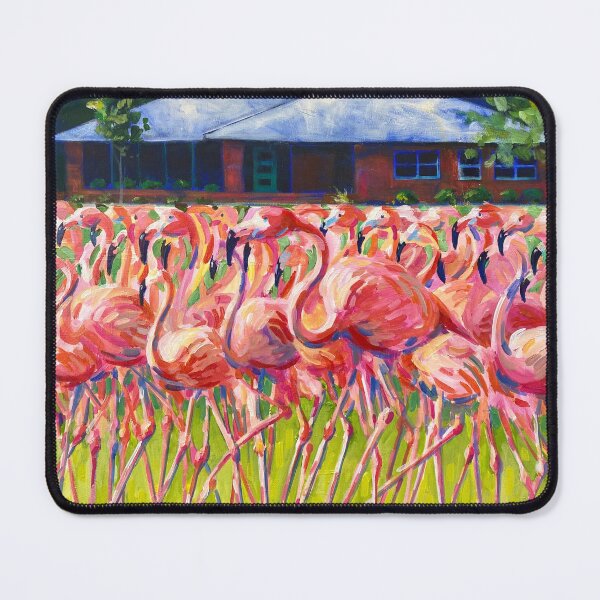 Item preview, Yard Flamingo Herd designed and sold by Eva Crawford.