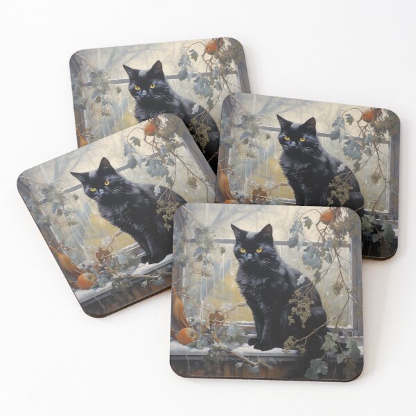 Item preview, Winter's Tale: Cat on the Sill designed and sold by ArtGetGallery.