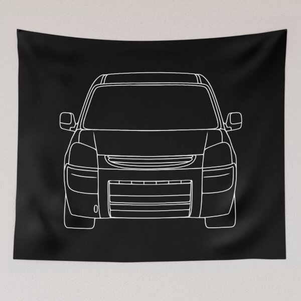 Item preview, Peugeot Partner Citroen Berlingo 2003-2009 white lined art designed and sold by EdimDesign.