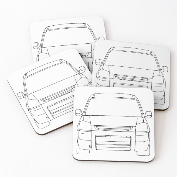 Item preview, Peugeot Partner Citroen Berlingo 2003-2009 black lined art designed and sold by EdimDesign.