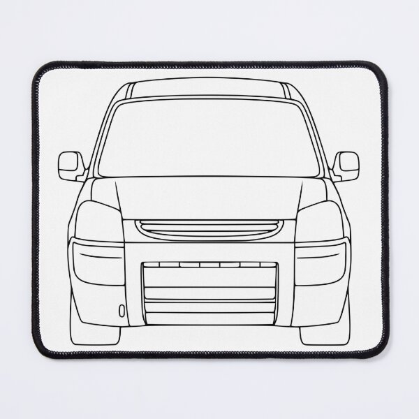 Item preview, Peugeot Partner Citroen Berlingo 2003-2009 black lined art designed and sold by EdimDesign.