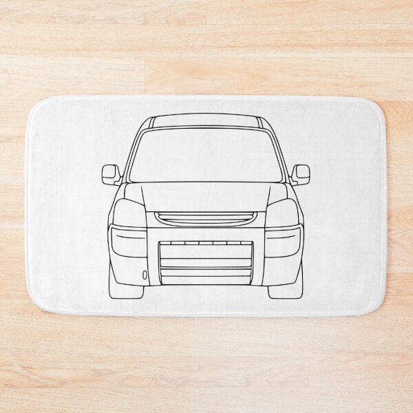 Item preview, Peugeot Partner Citroen Berlingo 2003-2009 black lined art designed and sold by EdimDesign.