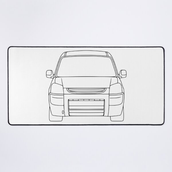 Item preview, Peugeot Partner Citroen Berlingo 2003-2009 black lined art designed and sold by EdimDesign.
