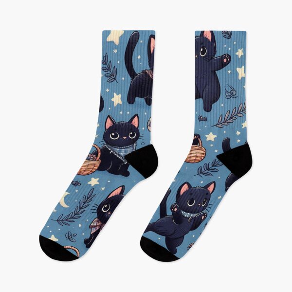 Item preview, Cute Black Cats in Scarves designed and sold by DoggoTankDesign.
