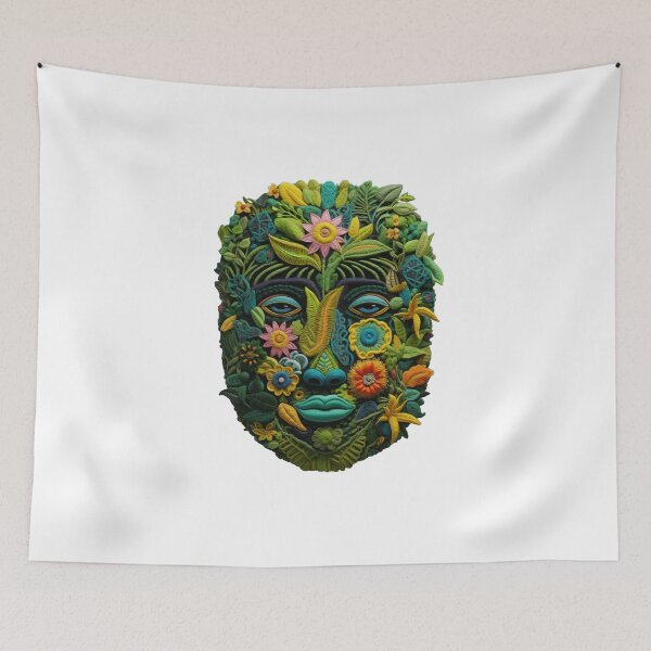 Item preview, Custom Knitted Amazon Rainforest Winter Tranquility Guardian | Embroidered Aesthetic designed and sold by PaddyMcKhan.