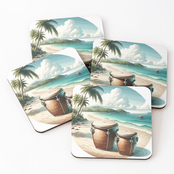 Artikelvorschau, Bongos am tropischen Strand entworfen und verkauft von LongIslandDesgn.