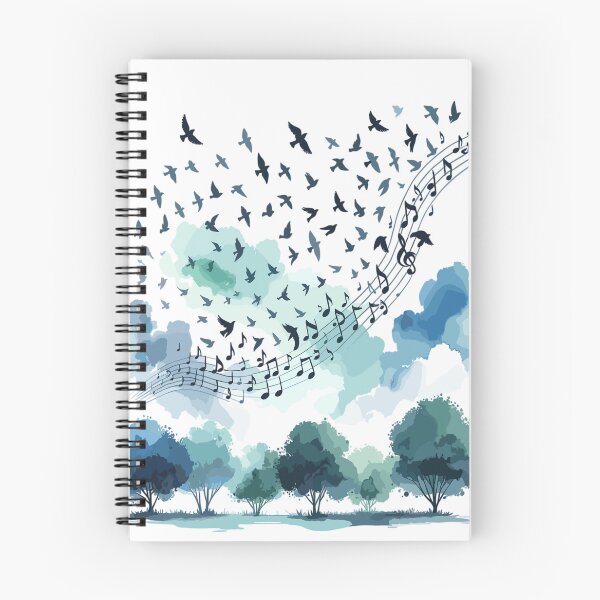 Item preview, Flock of birds form musical notes in the sky designed and sold by LongIslandDesgn.
