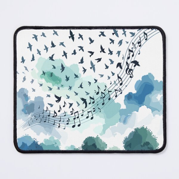 Item preview, Flock of birds form musical notes in the sky designed and sold by LongIslandDesgn.