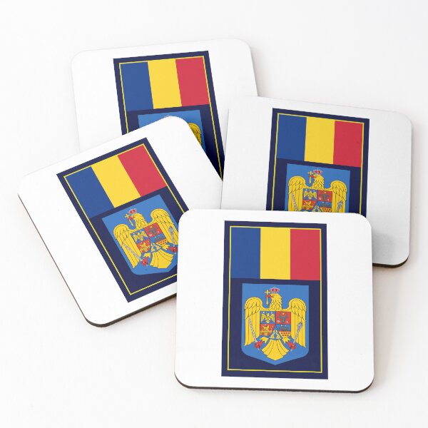 Item preview, Romania Flag and Coat of arms designed and sold by adamst555.