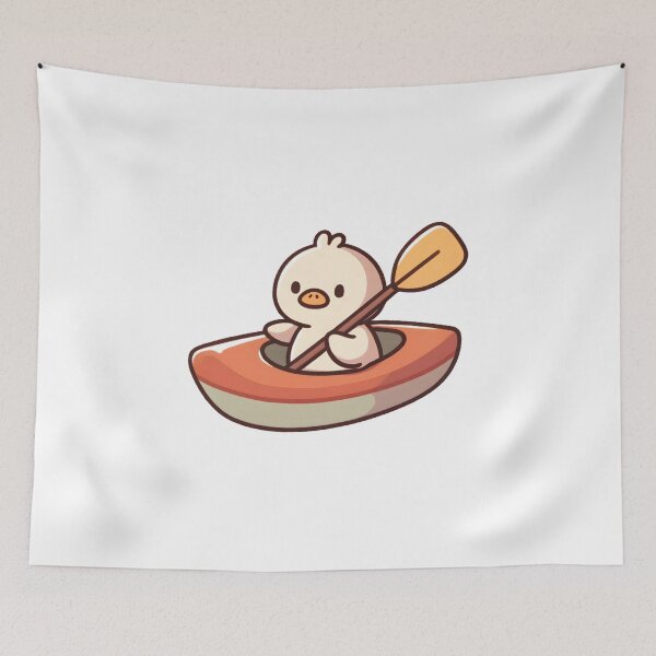 Item preview, Duckling Kayaking on a Sunny Day designed and sold by UmbrellaStudio1.