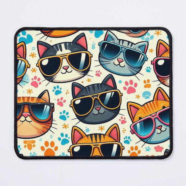 Item preview, Cats in Sunglasses Pattern designed and sold by DoggoTankDesign.