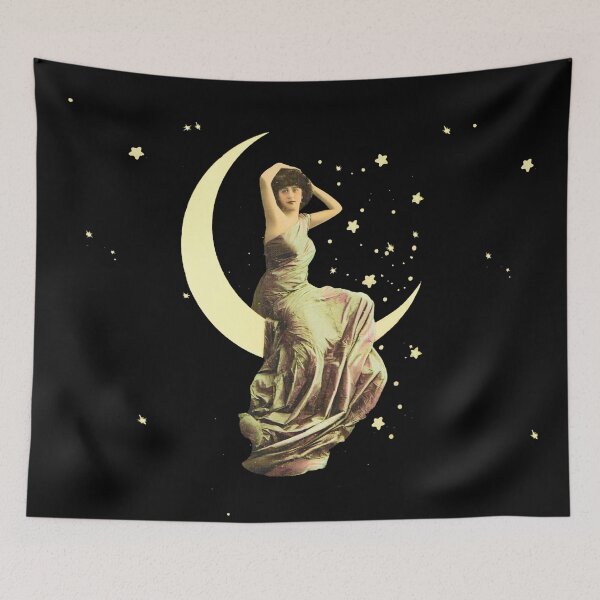 Item preview, Vintage Paper moon girl. Sensual Nymph Princess of The Moon designed and sold by MINDTHECHERRY.