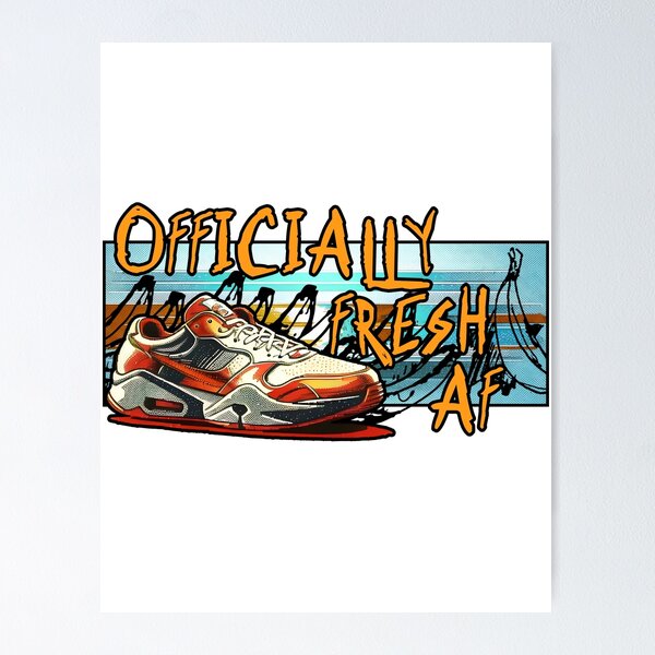 Item preview, Doodle Art Sneaker Fresh AF Typography designed and sold by DelusciousMind.