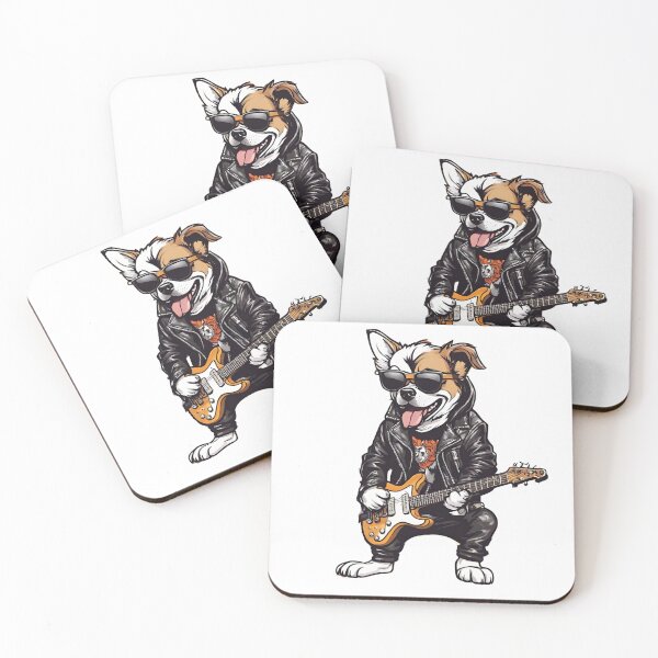 Item preview, ROCKER DOG  – rock dog - hard rock dog – guitarist dog designed and sold by Musicians-world.