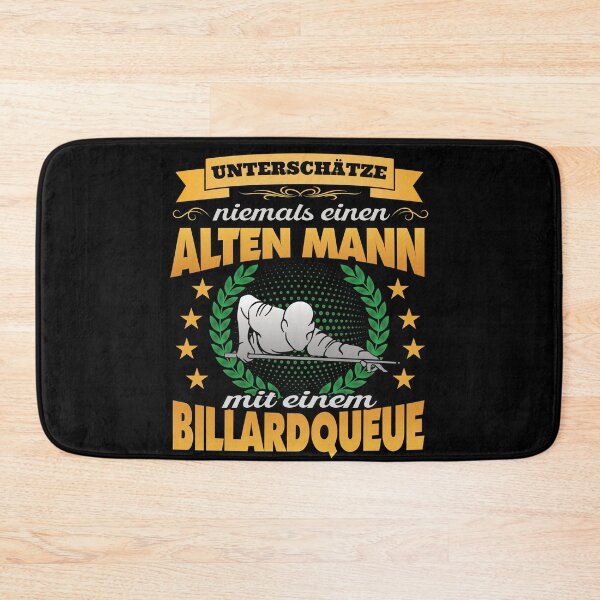 Item preview, Never underestimate an Old Man Billiards designed and sold by Thomas Remmers.
