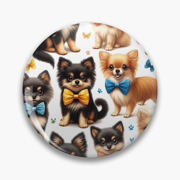 Item preview, Chihuahuas in Bowties Pattern designed and sold by DoggoTankDesign.