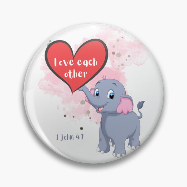 Item preview, Love Each Other Elephant designed and sold by RhondaCGoins.